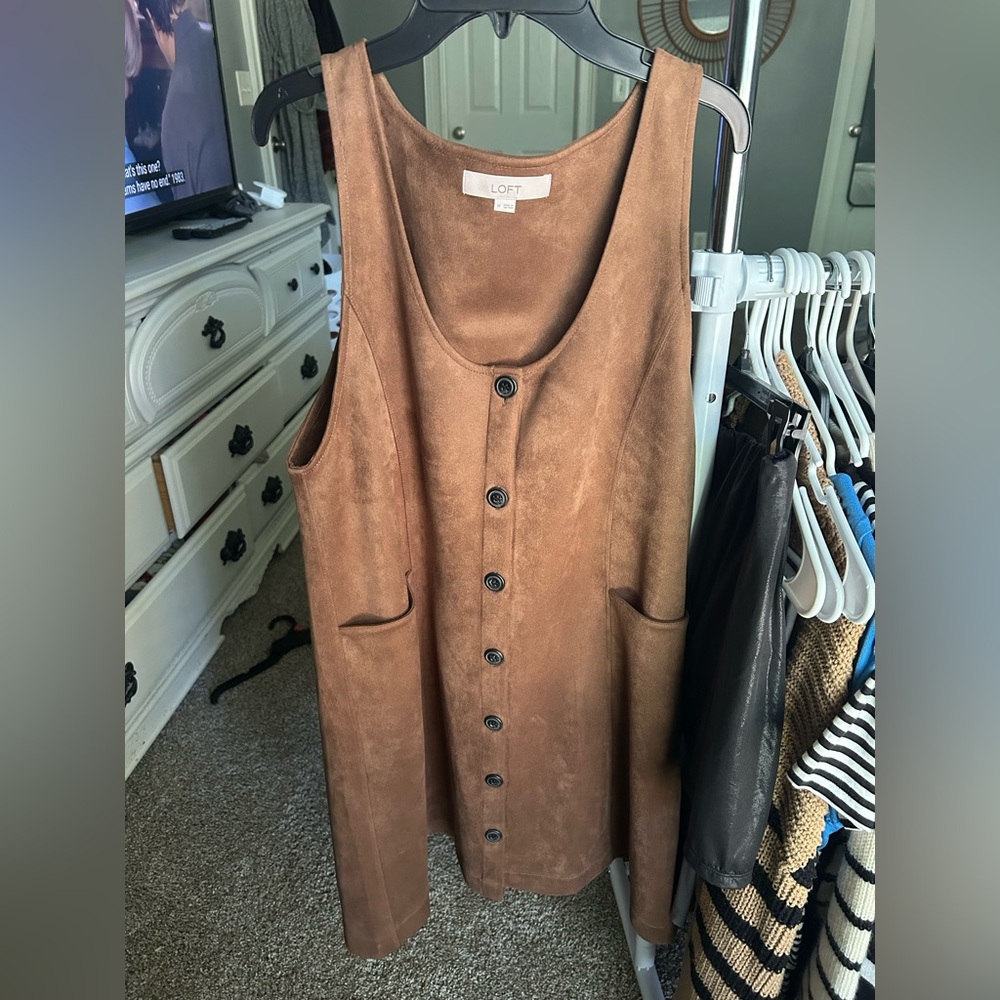 LOFT Brown Mini Dress Classic Design